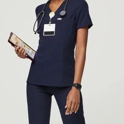 Navy Blue Figs Scrubs