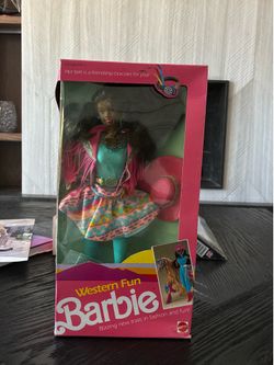 Vintage 1989 Western Fun Barbie Christie AA Rare NRFB