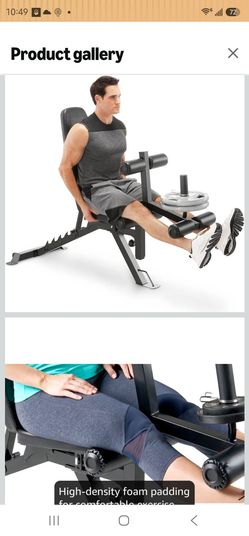 Marcy Adjustable 6 Position Utility Bench with Leg Developer and High Density Foam Padding SB-350,dark gray