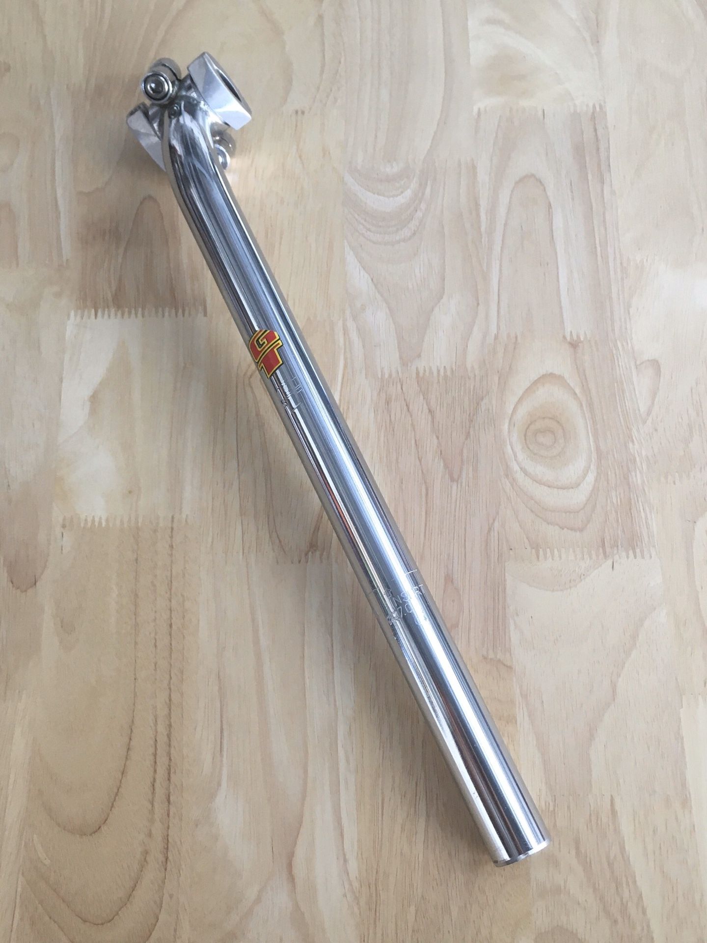 GT 27.0MM CHROME LAID BACK BMX SEATPOST speed power series ultrabox show powerlite p51 p61 coqpit 20 24 bikes
