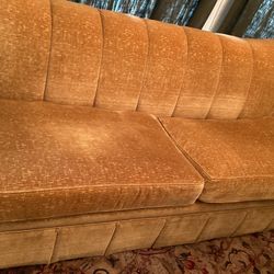 Long Gold Designer Sofa By Grafton Asking $650. Obo 
