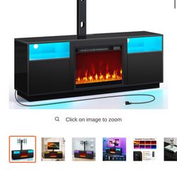 Electric fireplace TV stand