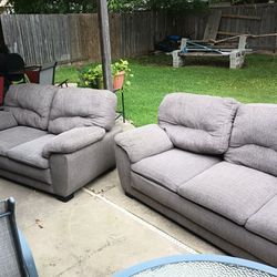Must GO Grey Couch And Love Seat