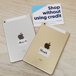 Apple IPad Mini 4 LTE - $1 DOWN TODAY, NO CREDIT NEEDED