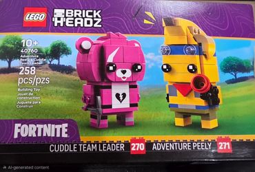 BRICK HEADZ FORTNITE  Cuddle Team Leader a d Adventure Peely