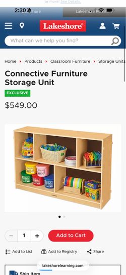 Lakeshore connective furniture storage unit