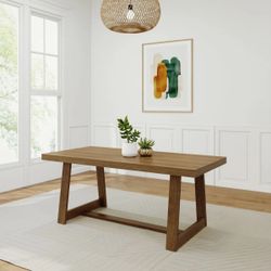 72” Solid Wood Dining Table 6 Seater 
