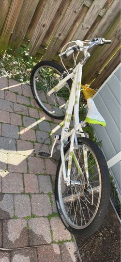 Girls Kids Bike White with Floral Design