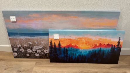 Two Wall Art Canvases for sale