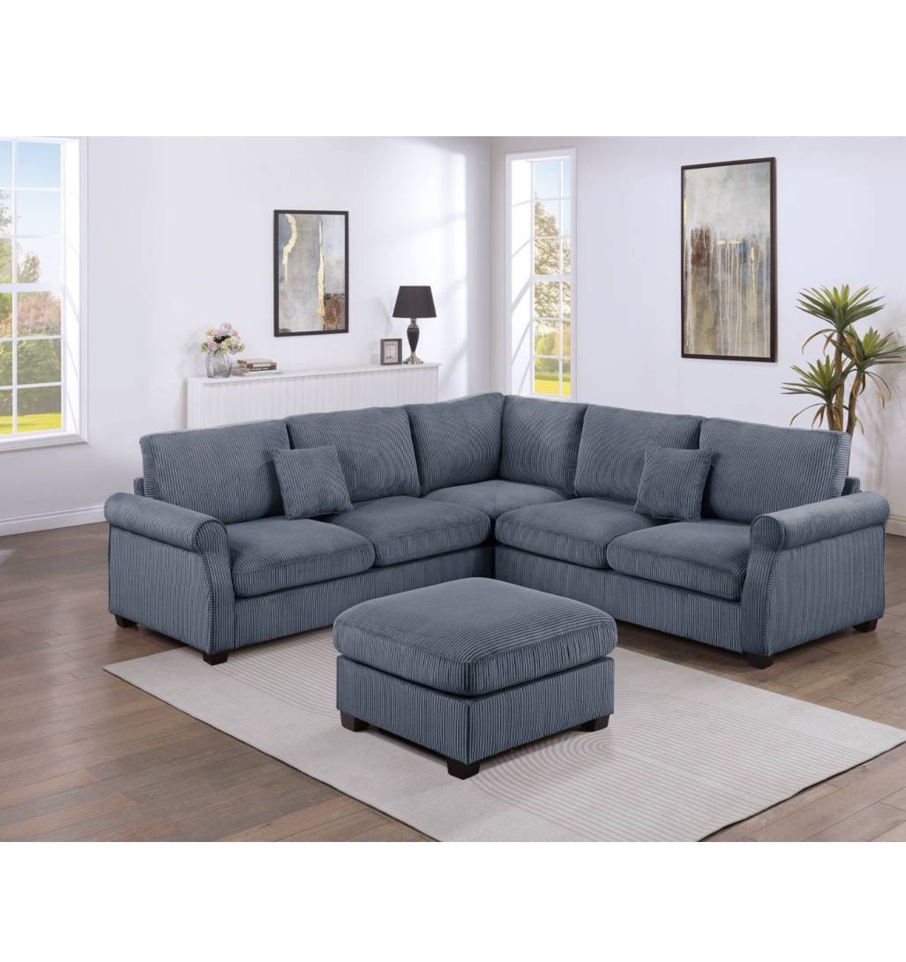 Sectional With Ottoman Brand New In Box