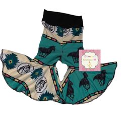 Horse Bell Bottoms / Caballos / Ropa De Niña/ Boutique