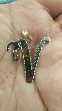 14k Gold any letter 3 grams 2 inch long