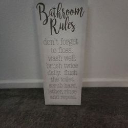 Bathroom Rules Frame