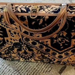 vintage tapestry carpet bag
