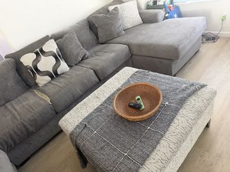 Sectional and matching ottoman (Jerome’s brand)