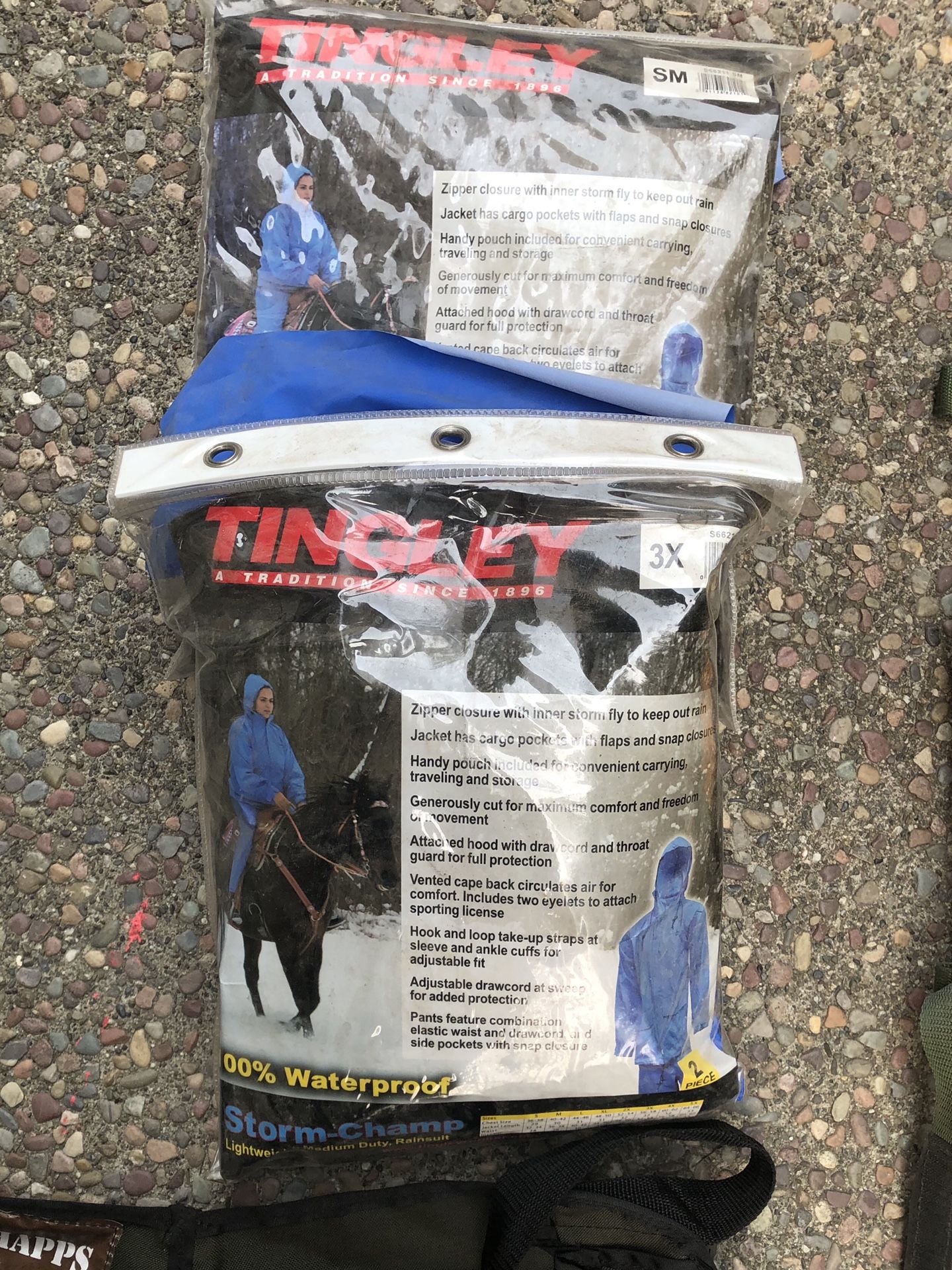 Rain suit small and 3xl $8 for both!