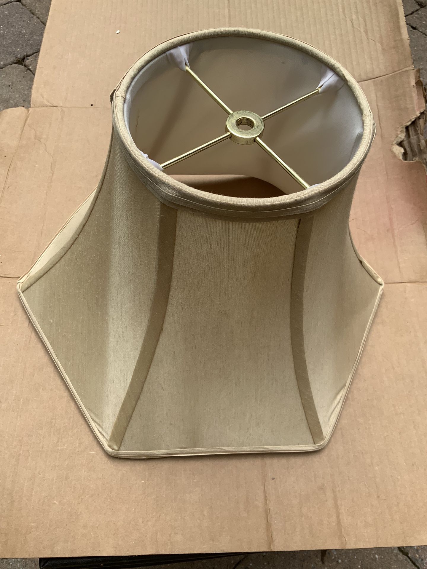 Lamp Shade 6 Sided Polygon 15 Inches Wide