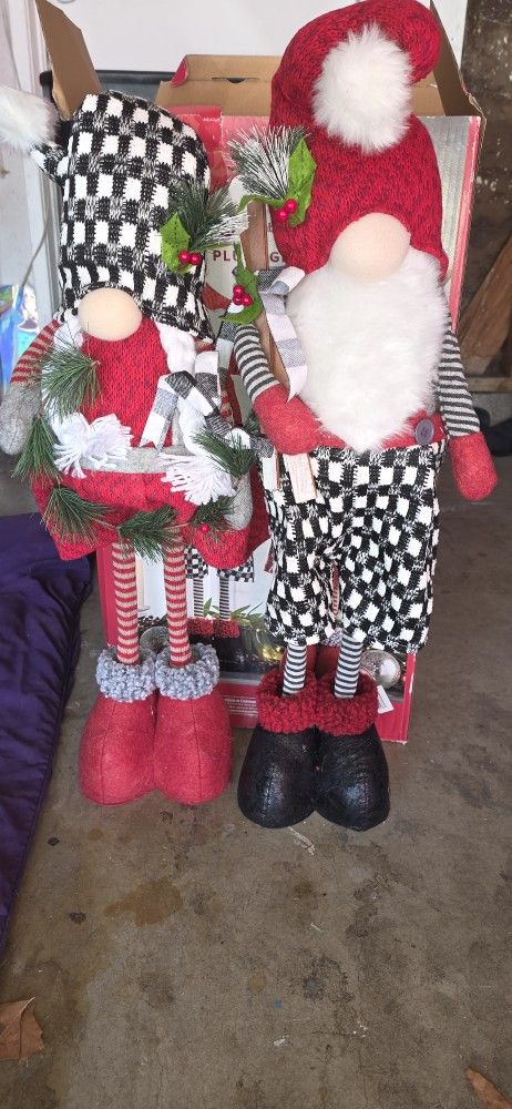Plush gnome decorations 2 ft tall