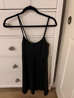 Black Mini Slip Dress with Spaghetti Straps