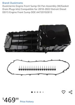 Duolctarms Engine Front Sump Oil Pan Assembly 2018-2022 Detroit Diesel DD15 Front Sump DDE A(contact info removed)413