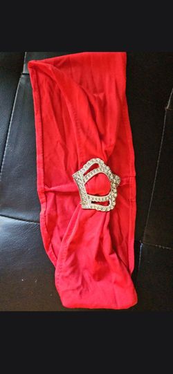 50 red Spandex Chair Sashes with Sliding crown Buckle for Weddings and Party Decor