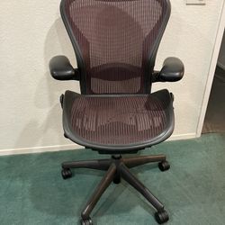 Herman Miller Aeron Chair Red Mesh Size B
