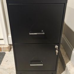 Black Metal Filing Cabinet