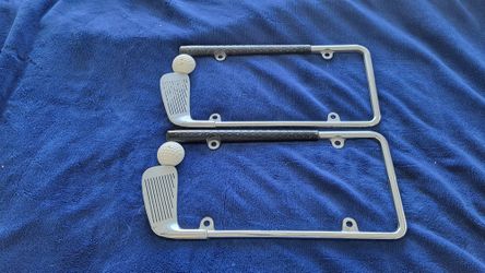 Golf Club Automotive License Plate Frames 