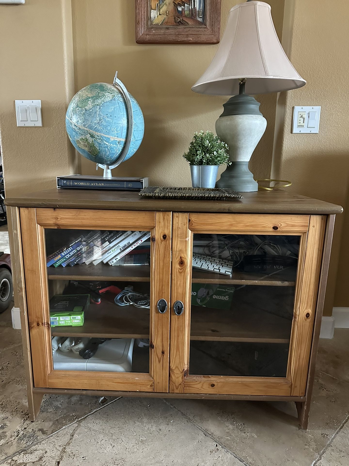Solid Wood Storage TV Stand