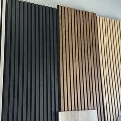 Acoustic slat wall panels