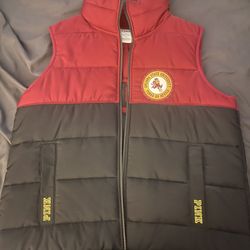 PINK Victoria's Secret Arizona State Sun Devils Maroon Black Vest Large
