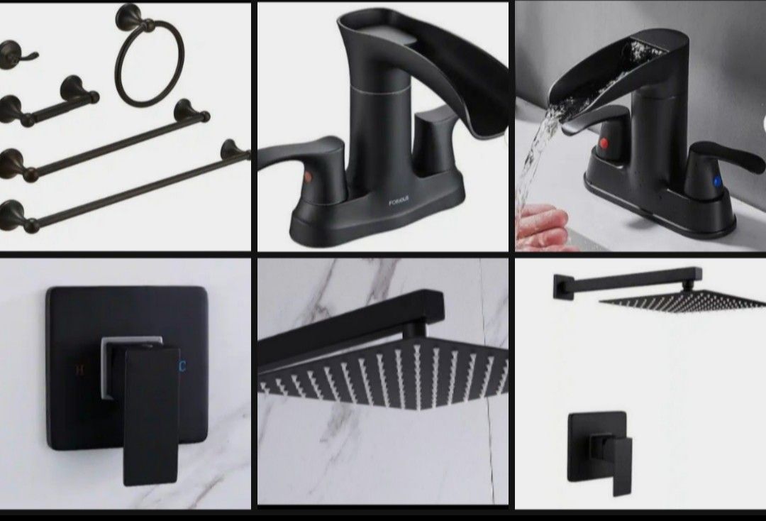 Plumbing Fixture, Hardware Accessory, Matte Black