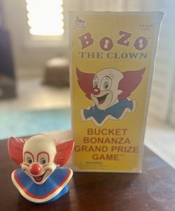 Bozo The Clown coin bank & Bucket Bonanza Grand Prize Game