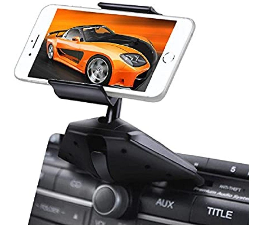 CD player slot Cell phone car holder