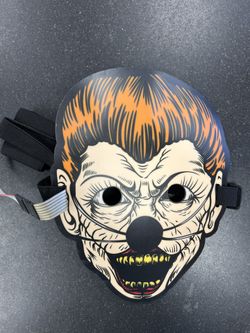 Halloween LED Neon Light Soft Face Mask Yellow