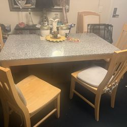 Marble top dining table