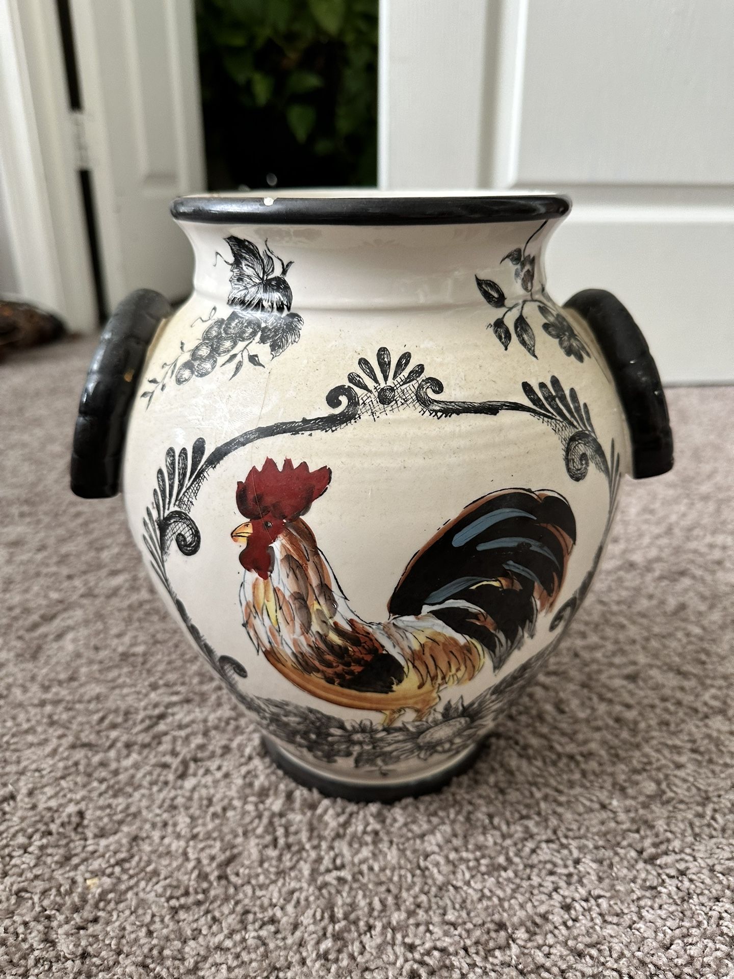 Rooster Table, Top Vase Or Holder