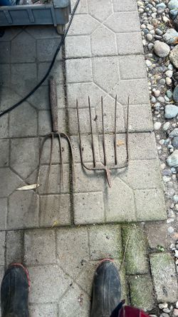 Two Antique Pitchforks