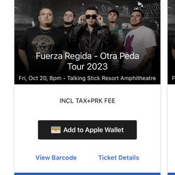 2 Tickets Fuerza Regida 