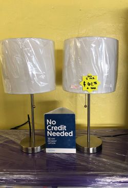 Table lamp set white