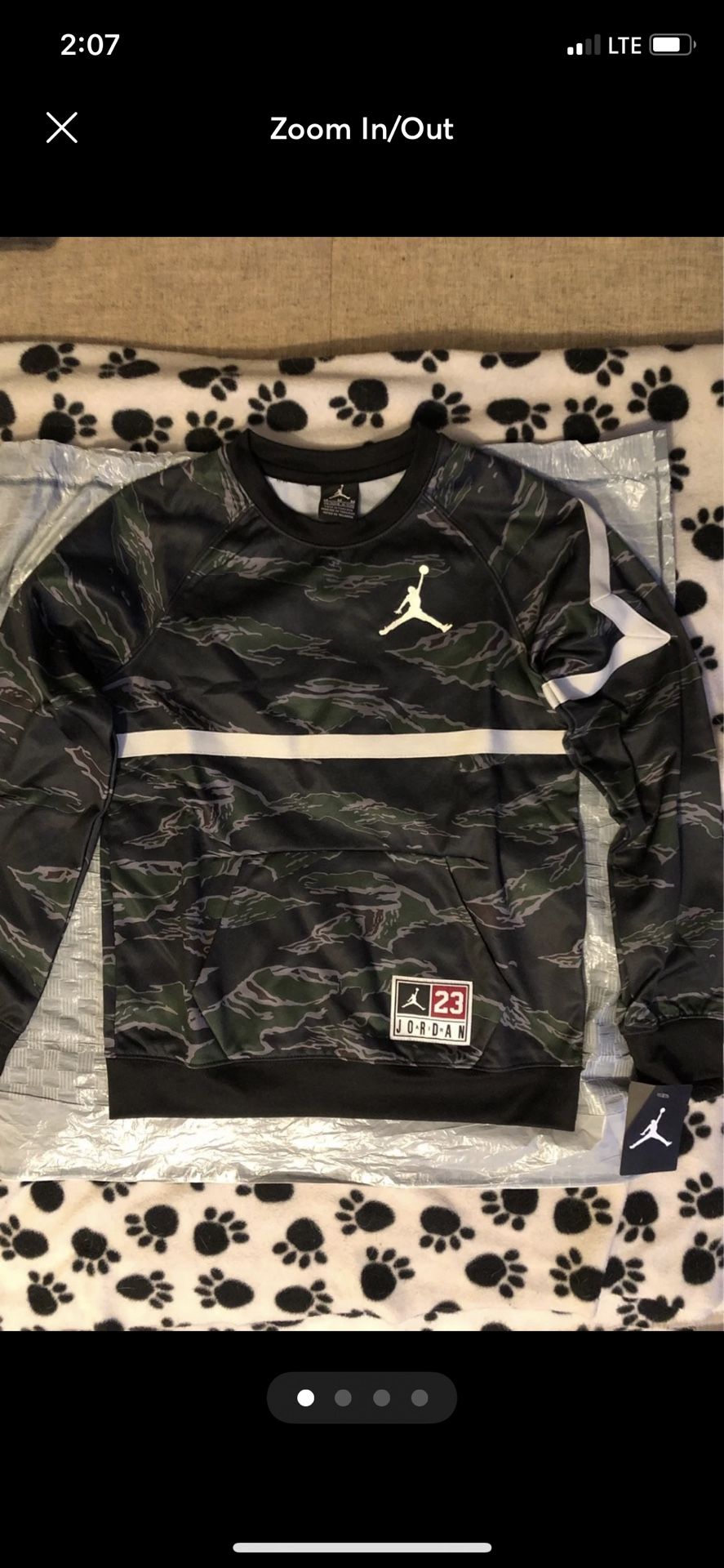 Air Jordan Boys' Jumpman Camo Sweatshirt Kids Medium