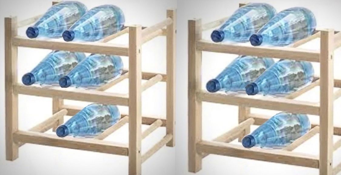 Two Hutten 9-Bottle wine racks