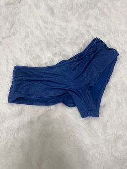 Small blue booty shorts festival rave outfit panty outfit raver stretchy y2k