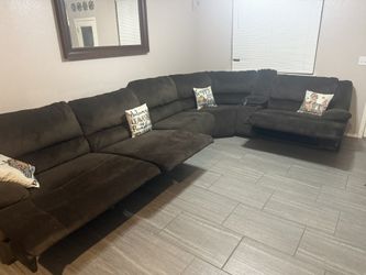 Seccional Reclinables Color Cafe