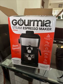 Gourmia Steam Espresso Maker 4 Shot Latte Machine Brand New
