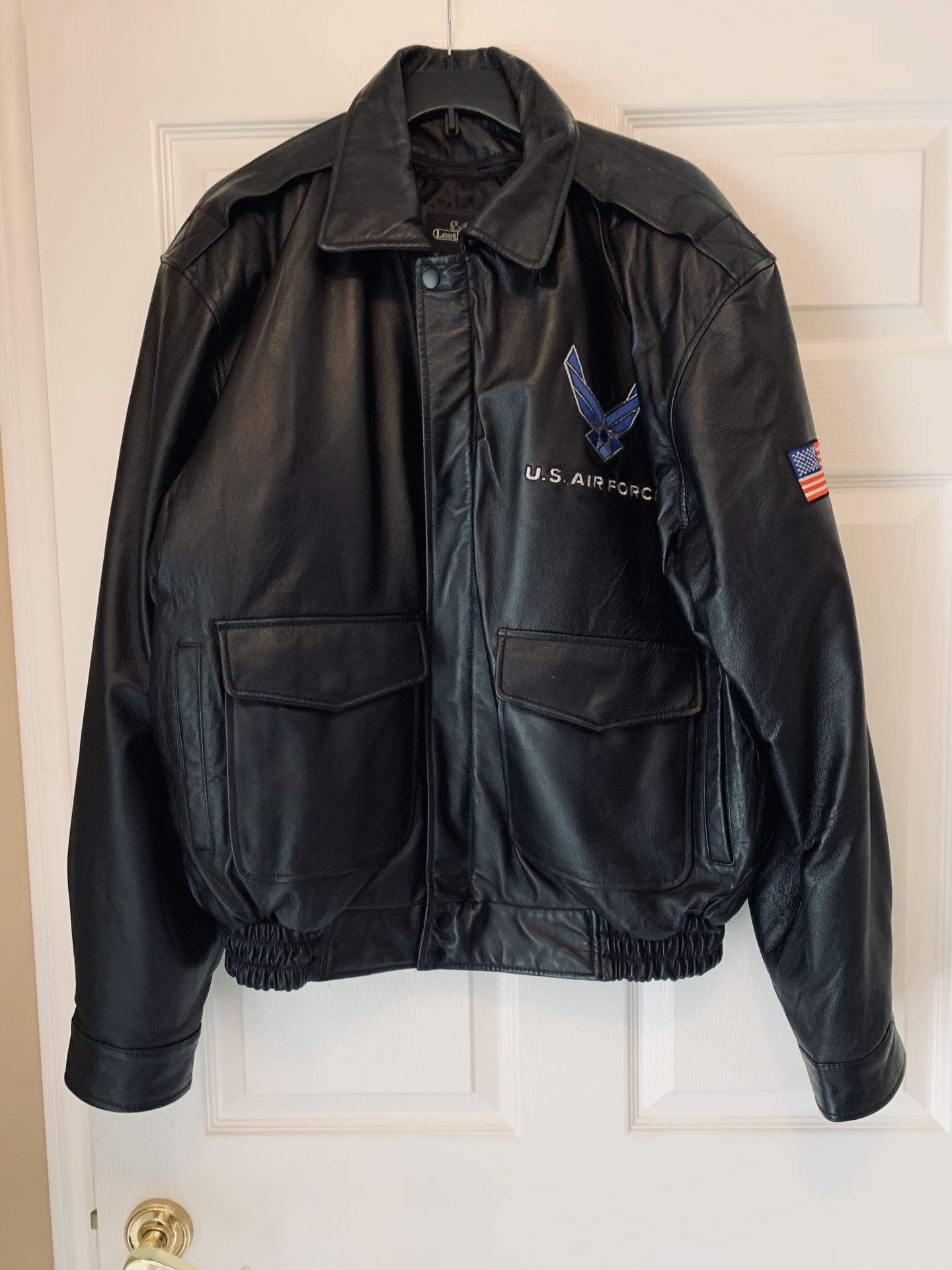 LEATHER JACKET MEN’S BLACK XL AIR FORCE