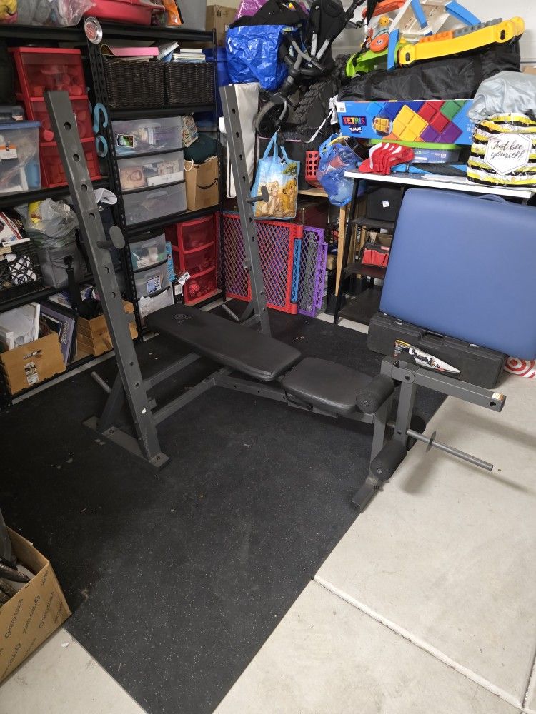 Weight Bench And Rack
