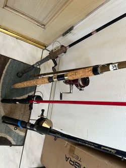 15 Various fishing poles & reels new/used