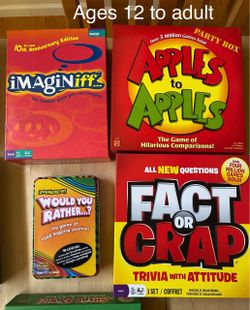 Like new games ages 12 and up $15 for all