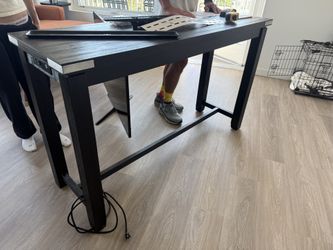 Black Dining/Media Table (no stools)